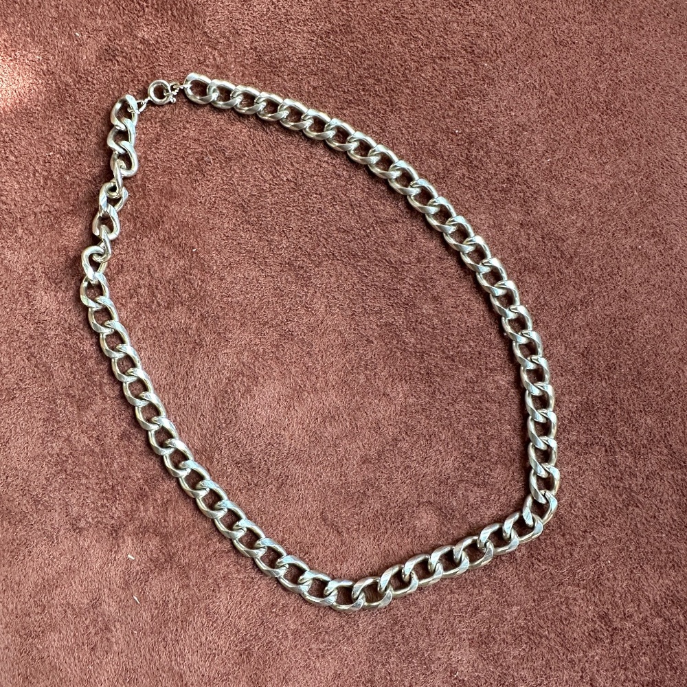 Vintage Collar Solid Sterling Silver Chain